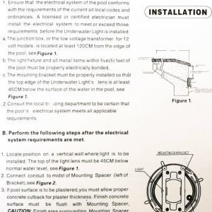 manual luces led para piscina