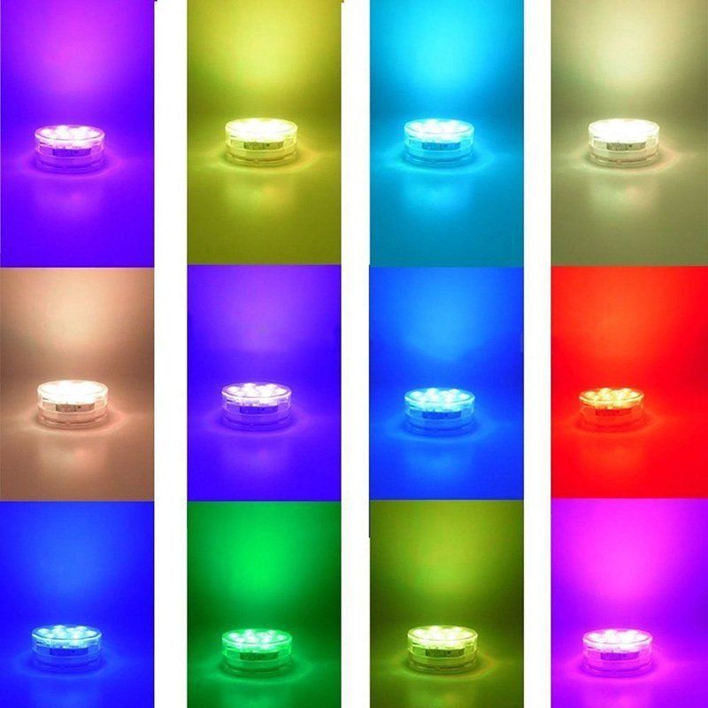 Luz Led Piscina Sumergible Rgb 10 Colores -control Remoto. - Imagen 8